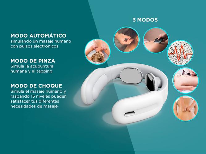 Masajeador De Cuello Gadnic Inalambrico 3 Modos 15 Niveles - 3