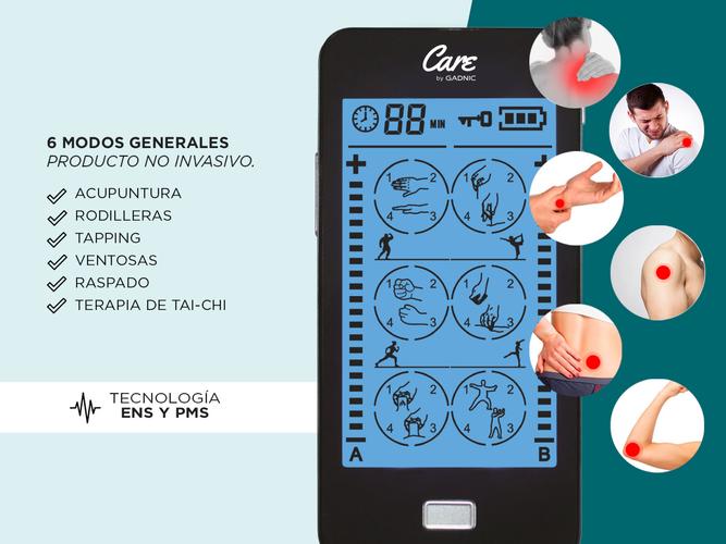 Electroestimulador Muscular Portatíl Gadnic Dos Canales Recargable  - 2