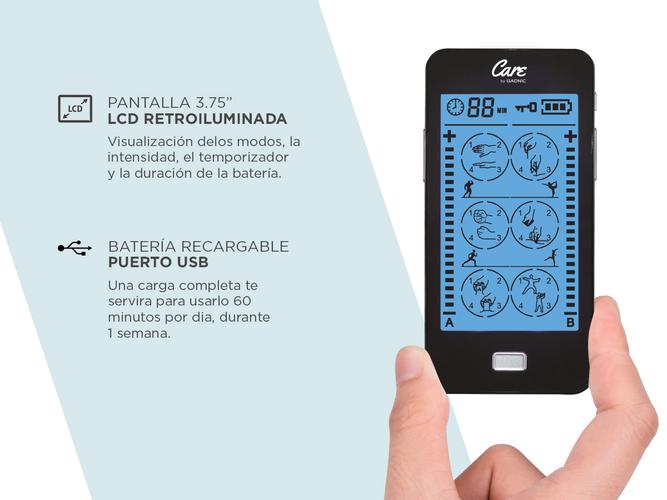 Electroestimulador Muscular Portatíl Gadnic Dos Canales Recargable  - 4