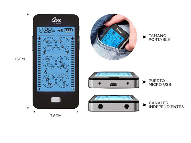 Electroestimulador Muscular Portatíl Gadnic Dos Canales Recargable  - 5