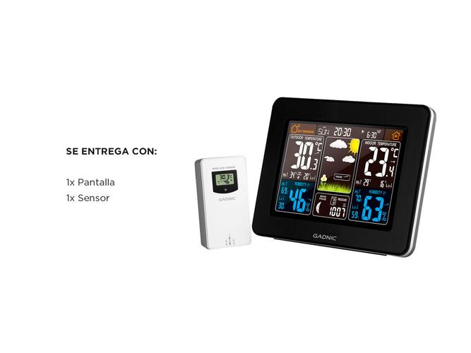  Termómetro Higrómetro Gadnic MT20 Estación meteorológica radio reloj con sensor exterior tecnología de sensor RF  - 6