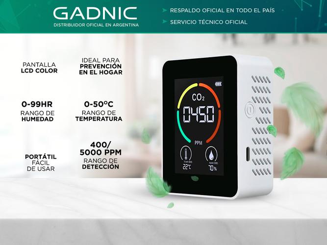 Detector Dioxido Carbono Co2 Gadnic Temperatura Humedad - 1