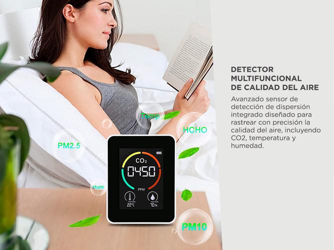 Detector Dioxido Carbono Co2 Gadnic Temperatura Humedad - 2