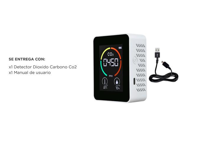 Detector Dioxido Carbono Co2 Gadnic Temperatura Humedad - 6
