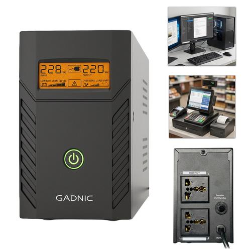  UPS Estabilizador Tension Gadnic Hogar 800VA 480W 220V LCD 2 salidas  - 0