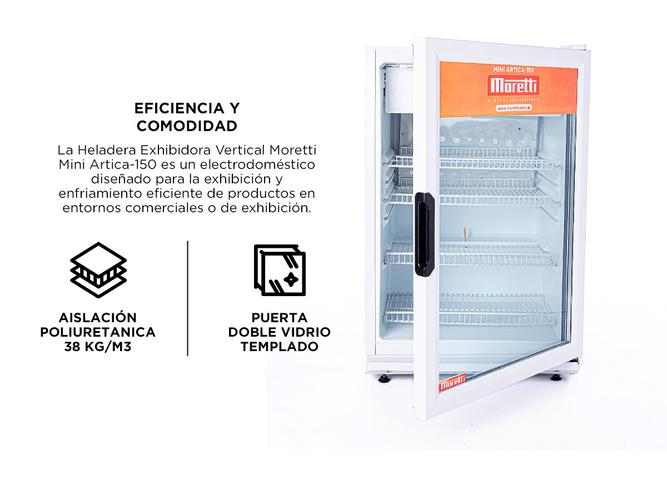 Heladera Exhibidora Vertical Moretti Mini Artica-150 - 2