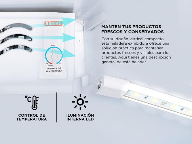 Heladera Exhibidora Vertical Moretti Mini Artica-150 - 3