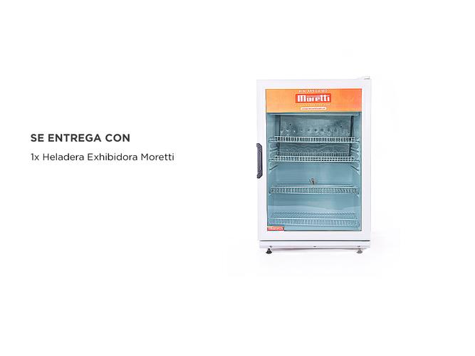 Heladera Exhibidora Vertical Moretti Mini Artica-150 - 5