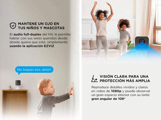 Kit Cámara de Seguridad IP Ezviz Wi-Fi Para Hogar Inteligente CS-H1c-R101-1G2WR x 6 unidades - 2