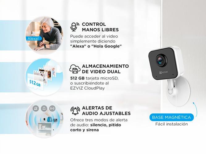 Kit Cámara de Seguridad IP Ezviz Wi-Fi Para Hogar Inteligente CS-H1c-R101-1G2WR x 6 unidades - 3