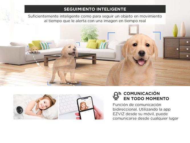Kit Cámara De Seguridad IP Ezviz WiFi Paneo e Inclinación Inteligente 360 C6N Visión Audio x 6 unidades  - 3
