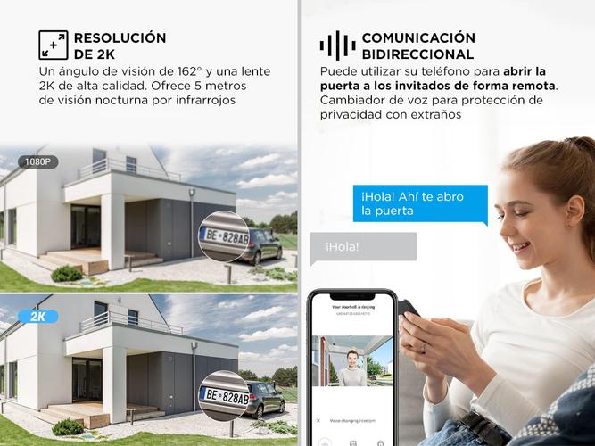 Videoportero doméstico Ezviz inteligente HP7 2K - 2