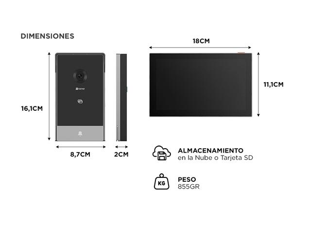 Videoportero doméstico Ezviz inteligente HP7 2K - 4