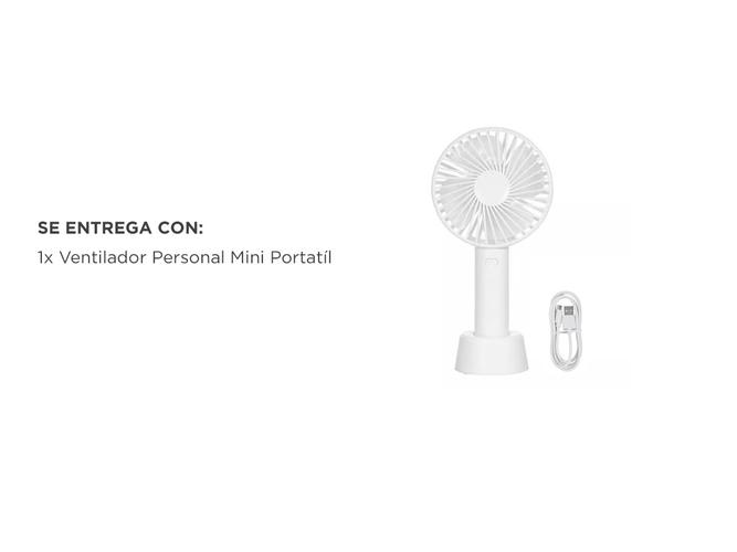 Mini Ventilador Portatíl Gadnic Con Base y De Mano Recargable  - 5