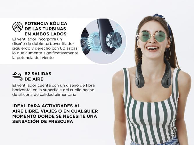 Ventilador de Cuello Portatil Gadnic Alta Potencia - 2
