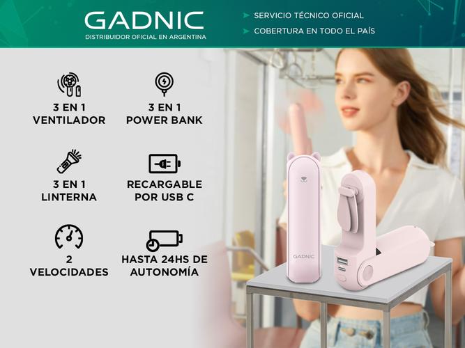 Ventilador Portátil Gadnic 3 en 1 - 1