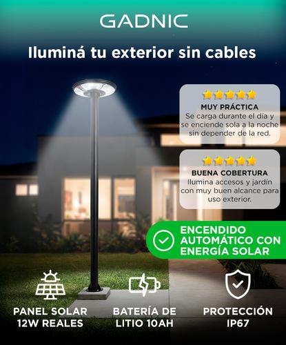 Lampara Solar Led Exterior Gadnic 1200Lm Sensor Radar Control Remoto IP67 - 1
