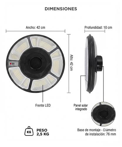 Lampara Solar Led Exterior Gadnic 1200Lm Sensor Radar Control Remoto IP67 - 5