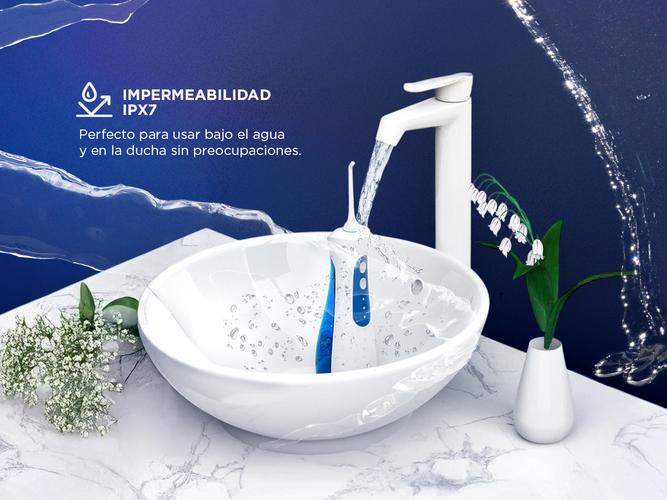 Irrigador Bucal Nicefeel Inalámbrico FC156 Blanco y Azul - 3