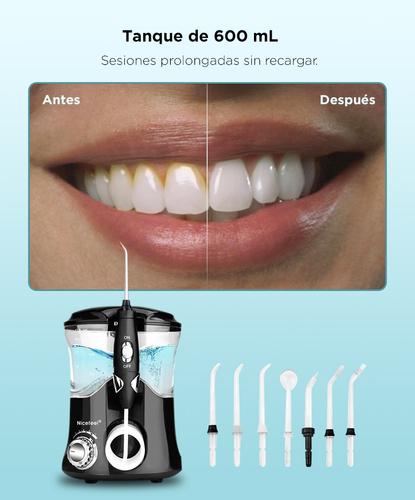 Irrigador Bucal Nicefeel FC169 125psi 600ml 10 Niveles 7 Boquillas Intercambiables  - 3