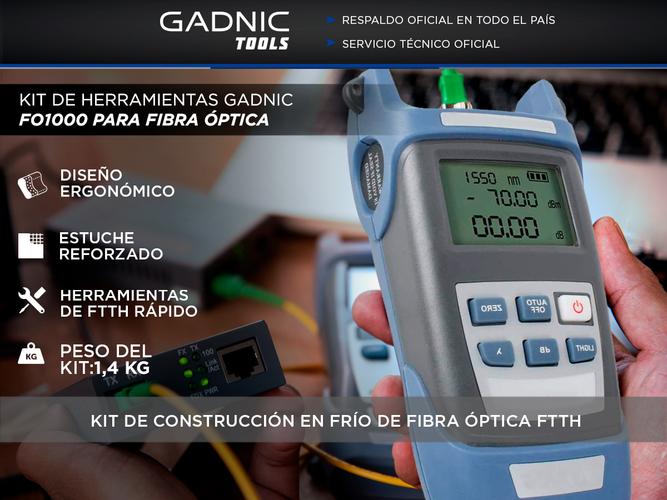 KIT de Herramientas Gadnic FO1000 para Fibra Óptica 14 en 1 - 1