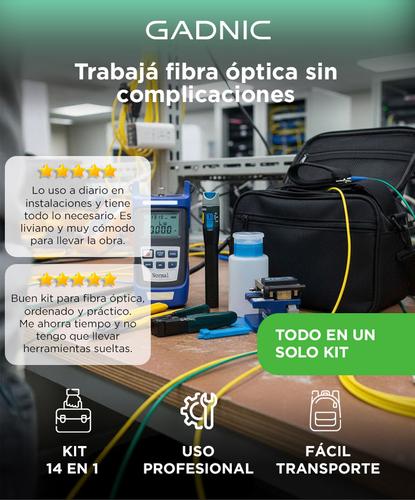 KIT de Herramientas Gadnic FO1000 para Fibra Óptica 14 en 1 - 1