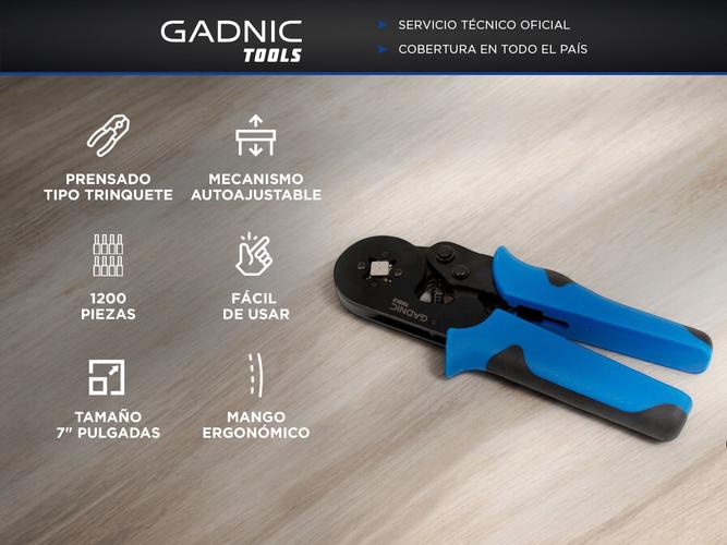 Kit Pinza Gadnic Crimpeadora  1200 Piezas Terminales Tubular  - 1