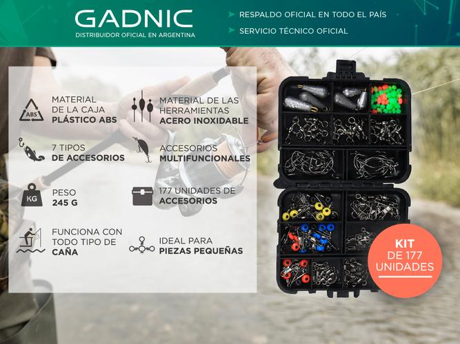 Kit Accesorios De Pesca Gadnic 177 Unidades Anzuelos - 1