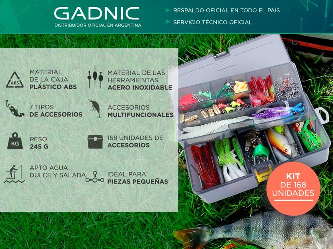 Kit Accesorios de Pesca Gadnic 168 Piezas + Caja  - 1