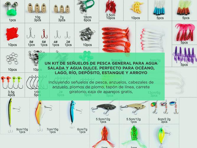 Kit Accesorios de Pesca Gadnic 168 Piezas + Caja  - 3