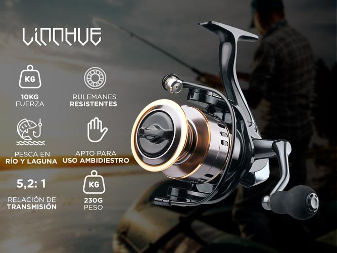 Reel de Pesca Frontal Rio Laguna Pesca Variada apto Multifilamento - 1