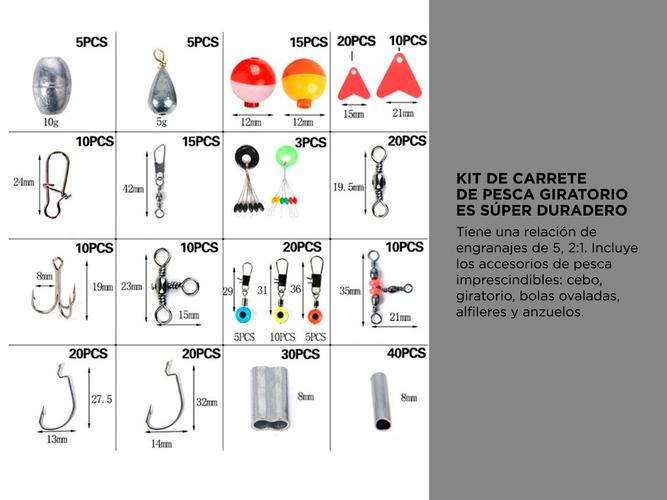 Kit Completo de Combinación de Carrete Gadnic SJUA71 Caña de Pescar - 3