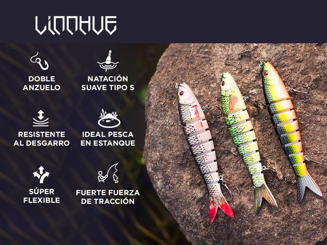 Cebo de Pesca Linnhue SENF17SH Señuelo Duro para Peces - 1