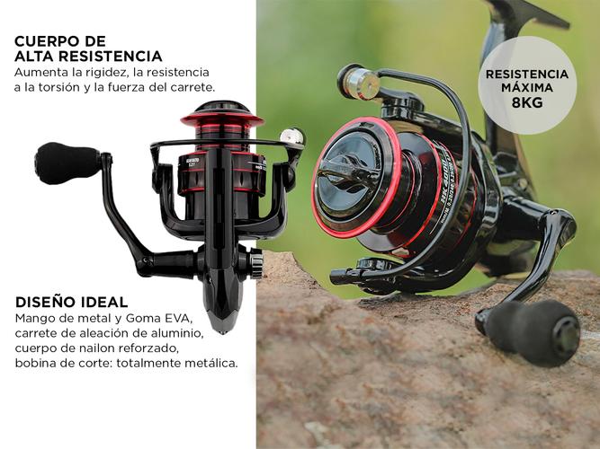 Reel Carrete de Pesca LINNHUE RF-HK4000 de Metal  - 2