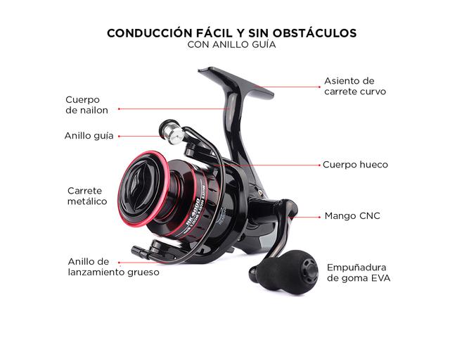 Reel Carrete de Pesca LINNHUE RF-HK4000 de Metal  - 3