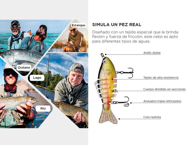 Cebo de Pesca Linnhue SENF20SH Simulado para Peces - 2