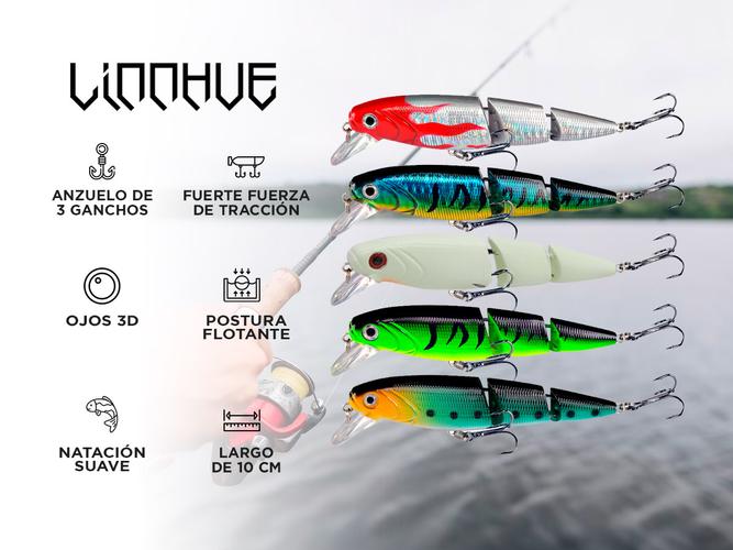 Señuelo de Pez Articulado Linnhue Para Pesca - 1