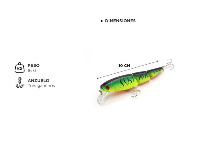 Señuelo de Pez Articulado Linnhue Para Pesca - 3