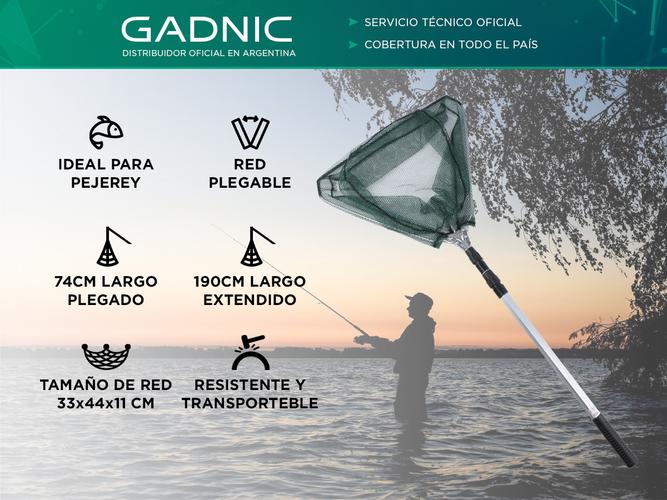 Red Copo De Pesca Plegable Gadnic Triangulo Mango Extensible - 1