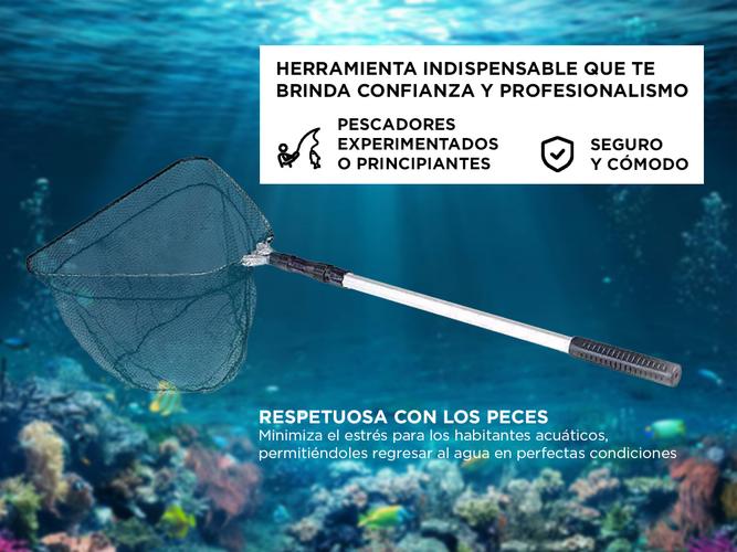 Red Copo De Pesca Plegable Gadnic Triangulo Mango Extensible - 2