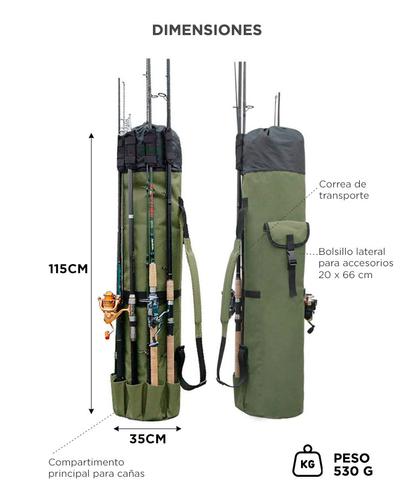 Bolso Para Cañas De Pescar Gadnic Gran Capacidad Con Bolsillos  - 5