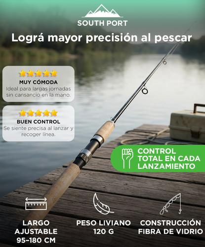 Caña de Pescar Southport by Gadnic Spinning Liviana con funda - 1