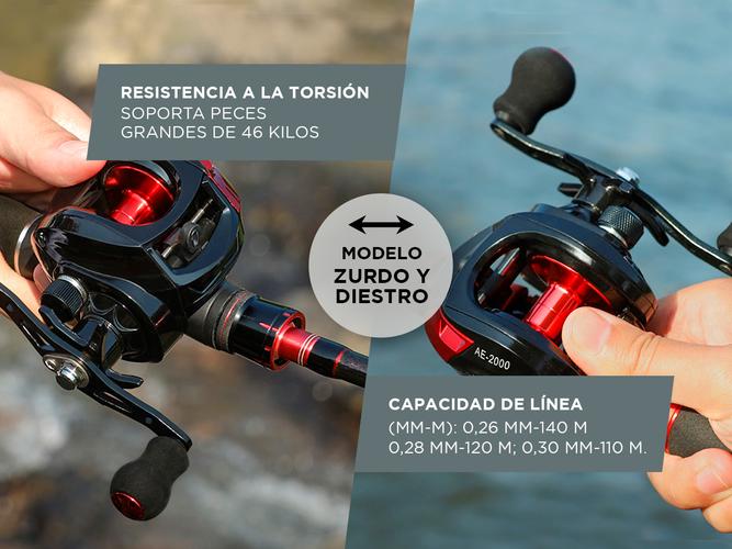 Reel Carrete de Pesca LINNHUE RR-AE2000 9 Niveles de Magnético - 3
