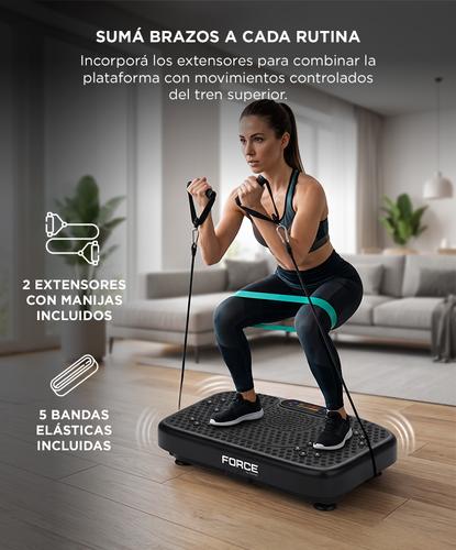 Plataforma Vibratoria Force By Gadnic 5 Programas 120 Velocidades 200W 150Kg con Extensores - 3