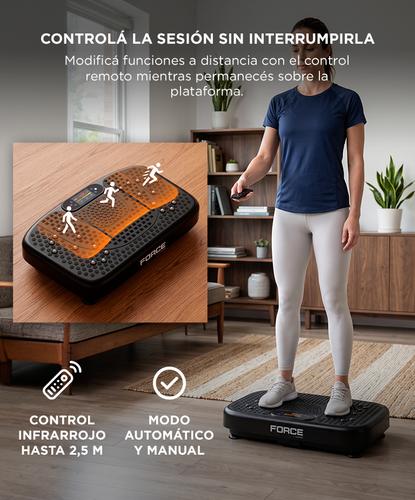 Plataforma Vibratoria Force By Gadnic 5 Programas 120 Velocidades 200W 150Kg con Extensores - 4