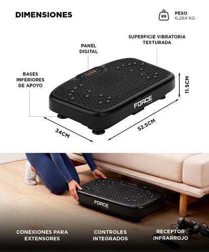Plataforma Vibratoria Force By Gadnic 5 Programas 120 Velocidades 200W 150Kg con Extensores - 5
