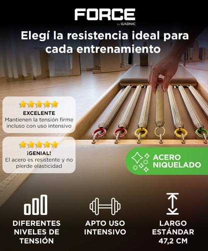 Resortes Pilates Reformer Force by Gadnic Reforzados Acero x6 - 1