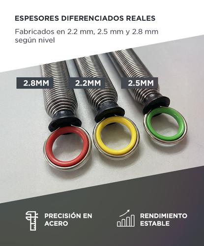 Resortes Pilates Reformer Force by Gadnic Reforzados Acero x6 - 2