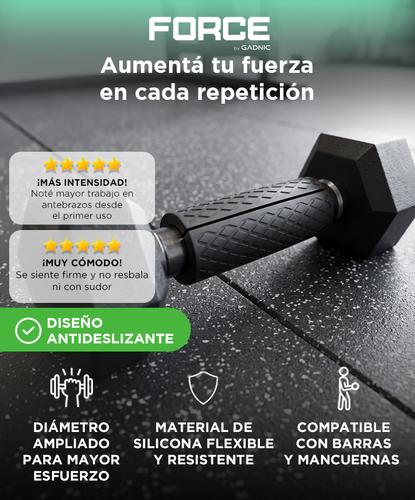 Agarres Para Barras y Mancuernas Force By Gadnic Grip Antideslizante Silicona - 1