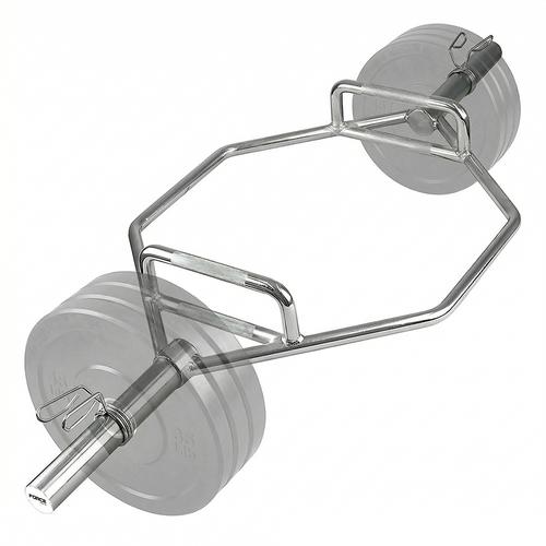 Trap Bar Olimpica Force By Gadnic Hexagonal 50mm Acero Macizo Cromado 145cm 22kg Con Agarres Antideslizantes Para Fuerza - 0